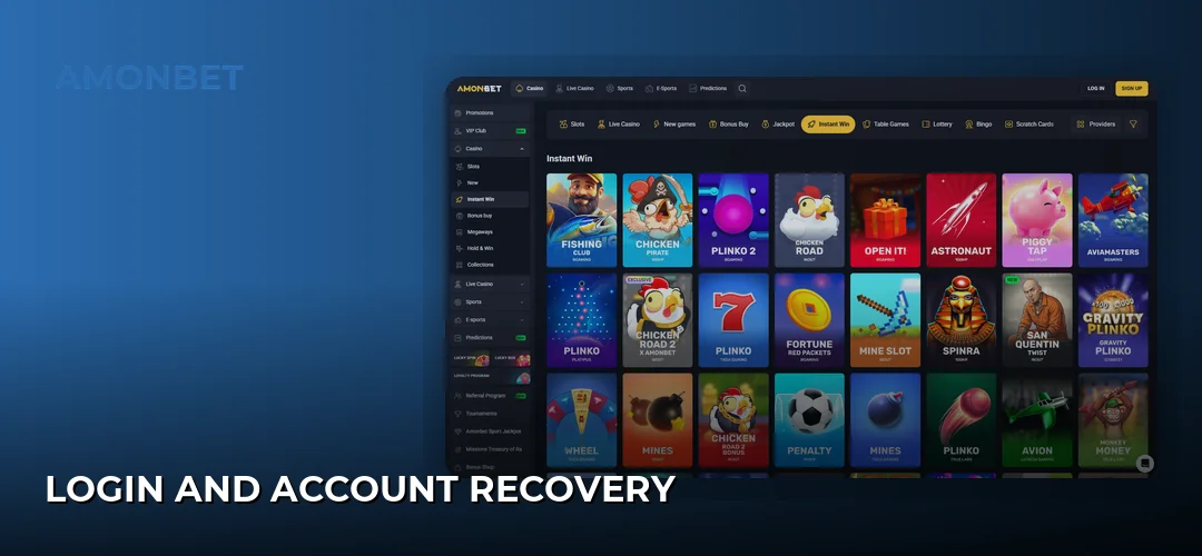 Login and Account Recovery