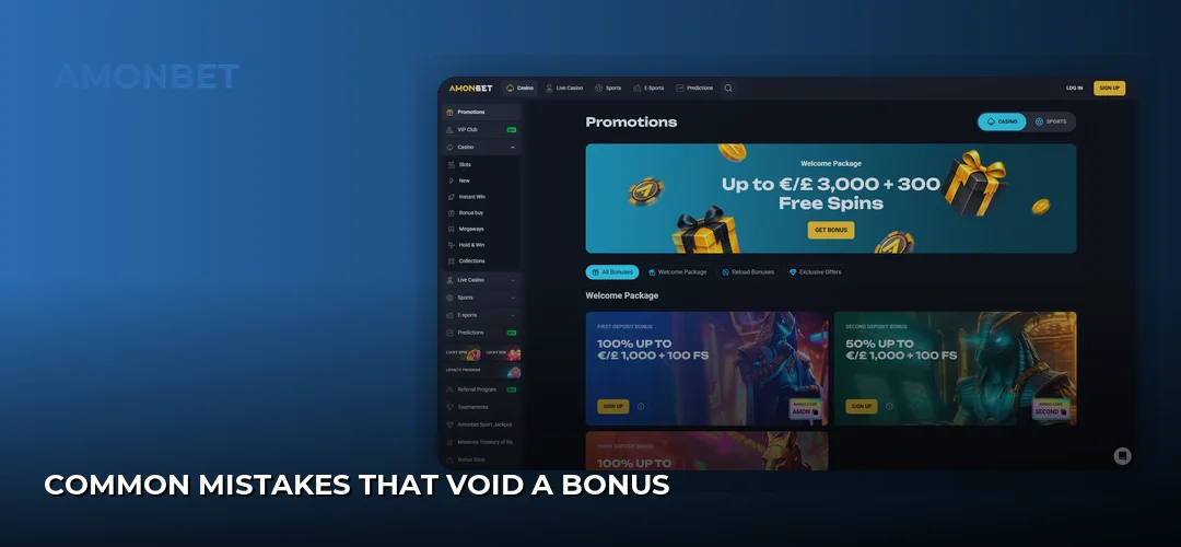 Common Mistakes That Void a Bonus