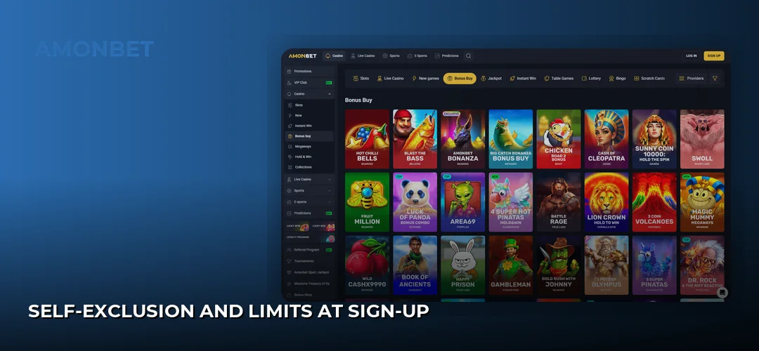 Self-Exclusion and Limits at Sign-Up