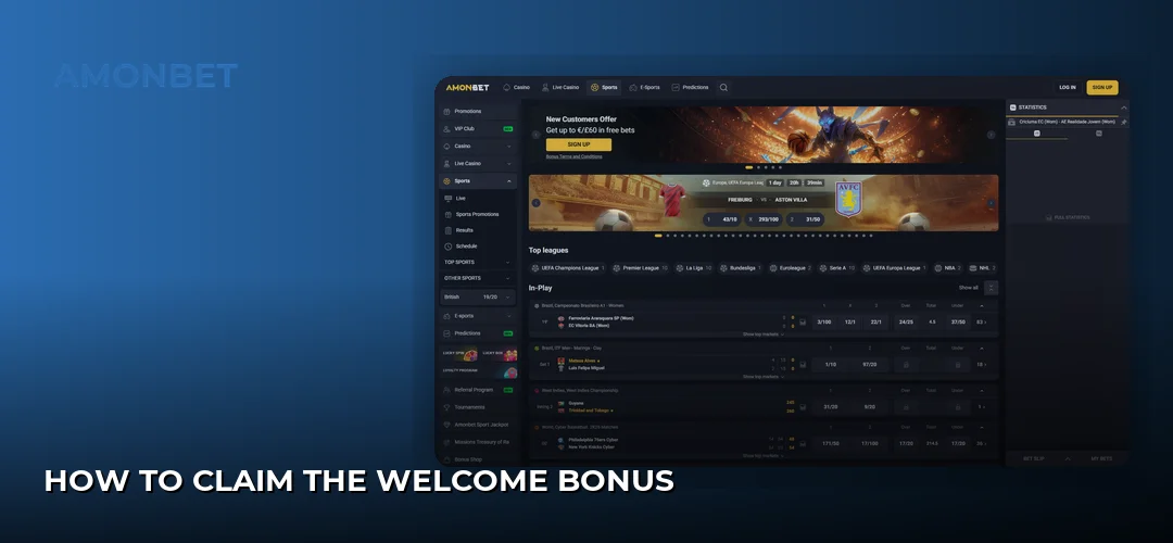 How to Claim the Welcome Bonus
