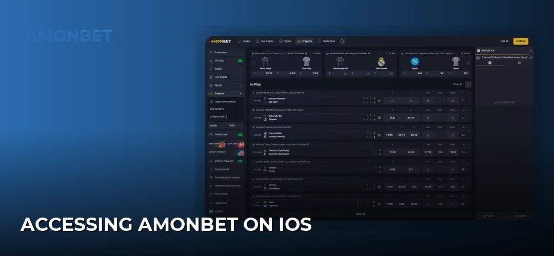 Accessing Amonbet on iOS