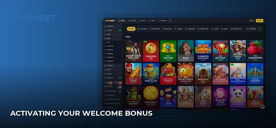 Activating Your Welcome Bonus